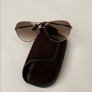 Tom Ford Charles pilot sunglasses gold